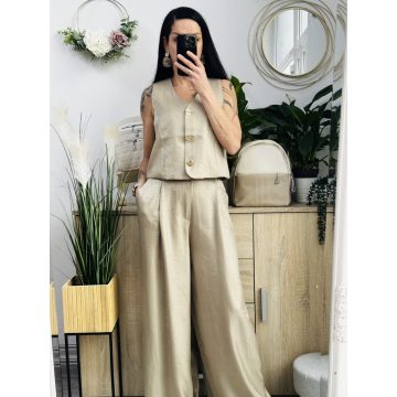 Roma mellényes szett, bézs