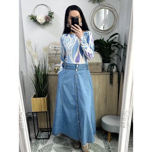 Jasmine farmer szoknya, világoskék