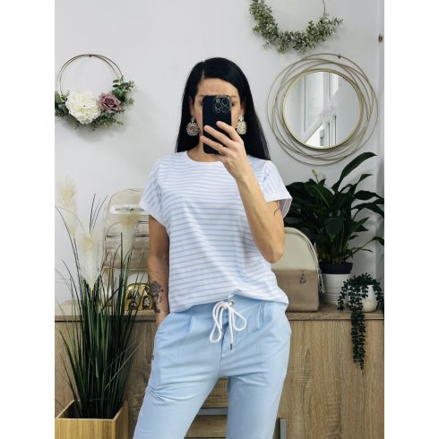 Classic csíkos felső, világoskék