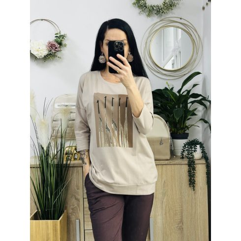 Kontraszt zsiráfos felső, barna