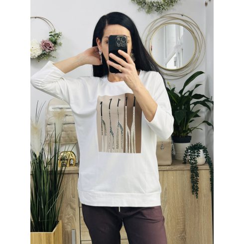 Kontraszt zsiráfos felső, fehér