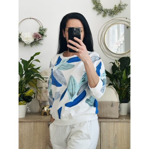 Megi leveles felső, királykék