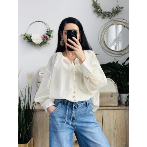 Manosque pille vékony felső, krém