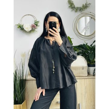 Manosque pille vékony felső, fekete