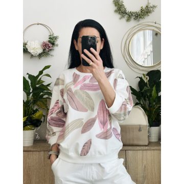 Megi leveles felső, mályva